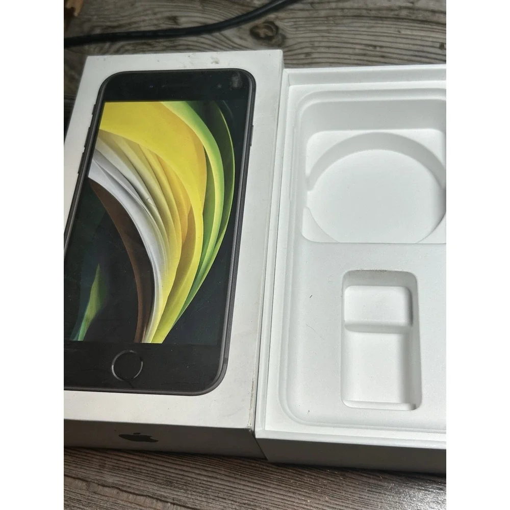 Apple iPhone SE 2nd gen Empty Box Only 64gb black with‎ The insert